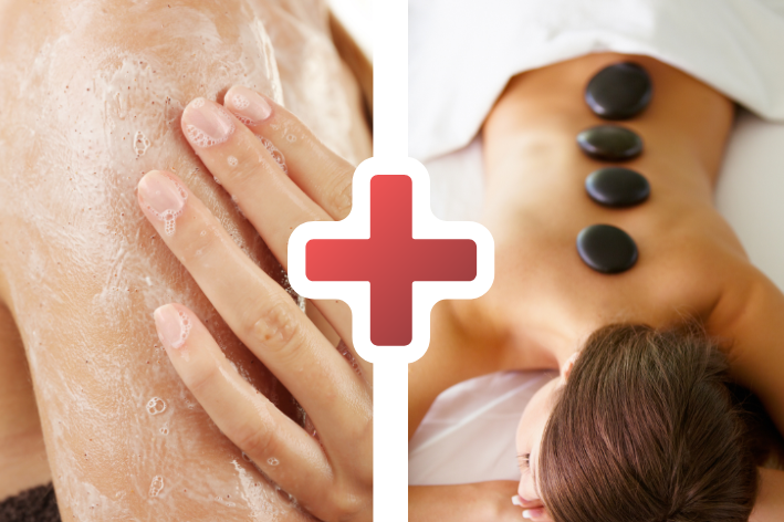 مساج الأحجار الساخنة + حمام مغربي