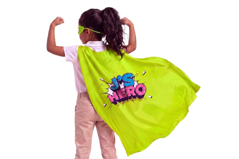 J's Hero Cape with Eye Mask - Green