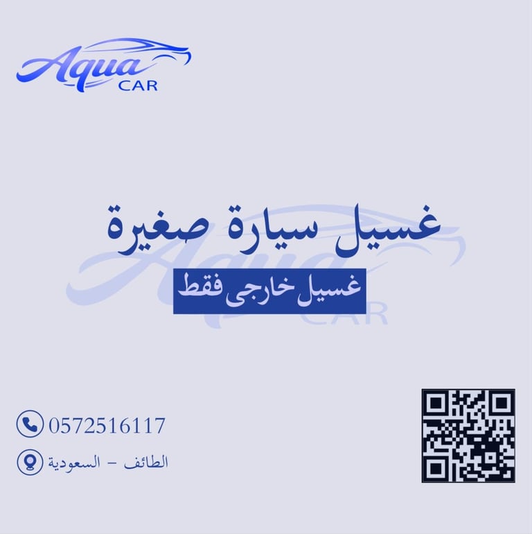 غسيل سيارة صغيرة( غسيل خارجى فقط)