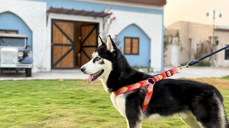 تجربة التجول مع الهاسكي + ركوب خيل 