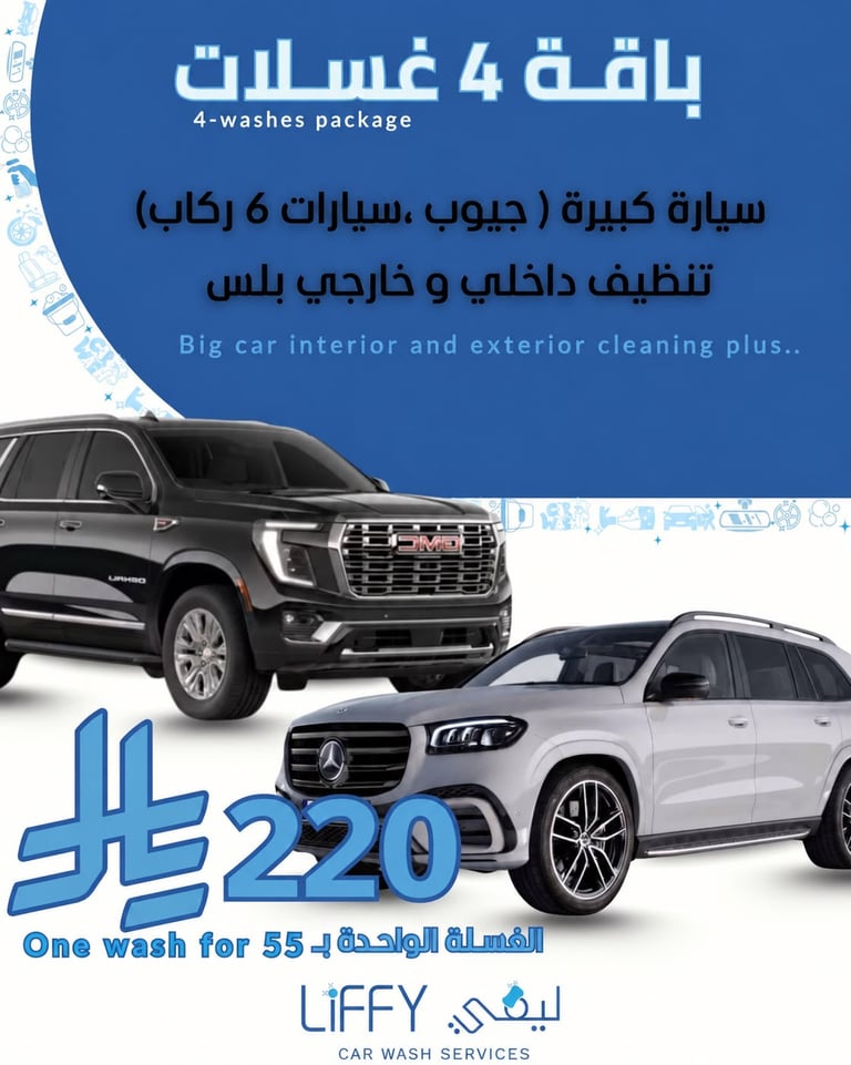 باقة 4 غسلات تنظيف بلس كبير