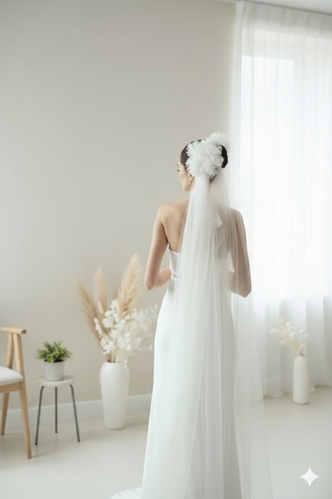 تسريحة شعر عروسة مع طرحة