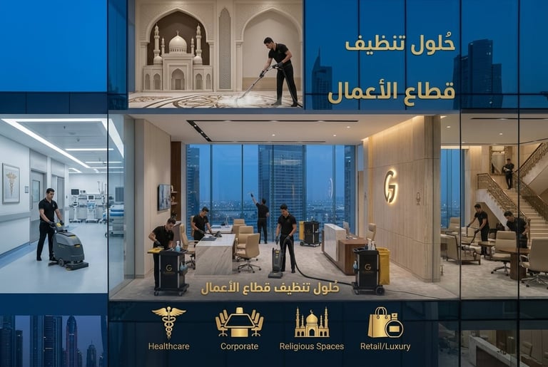 حلول تنظيف قطاع الأعمال