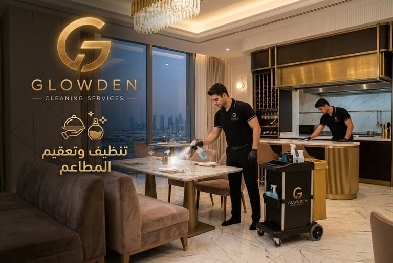 تنظيف وتعقيم المطاعم