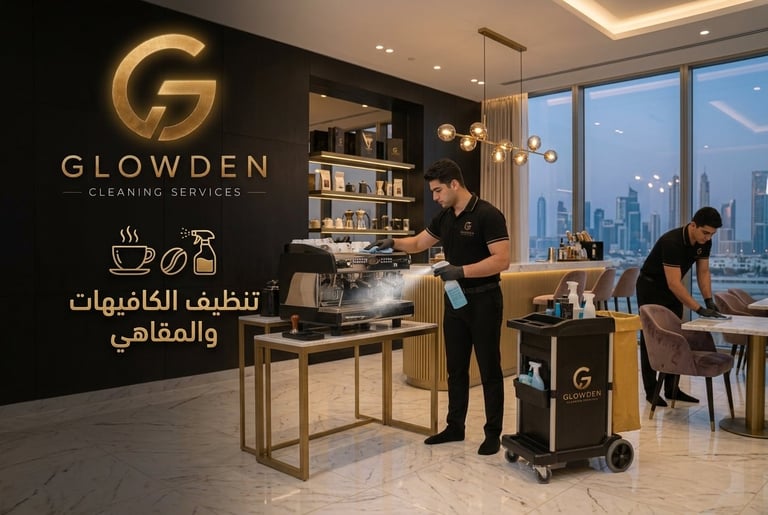 تنظيف الكافيهات والمقاهي