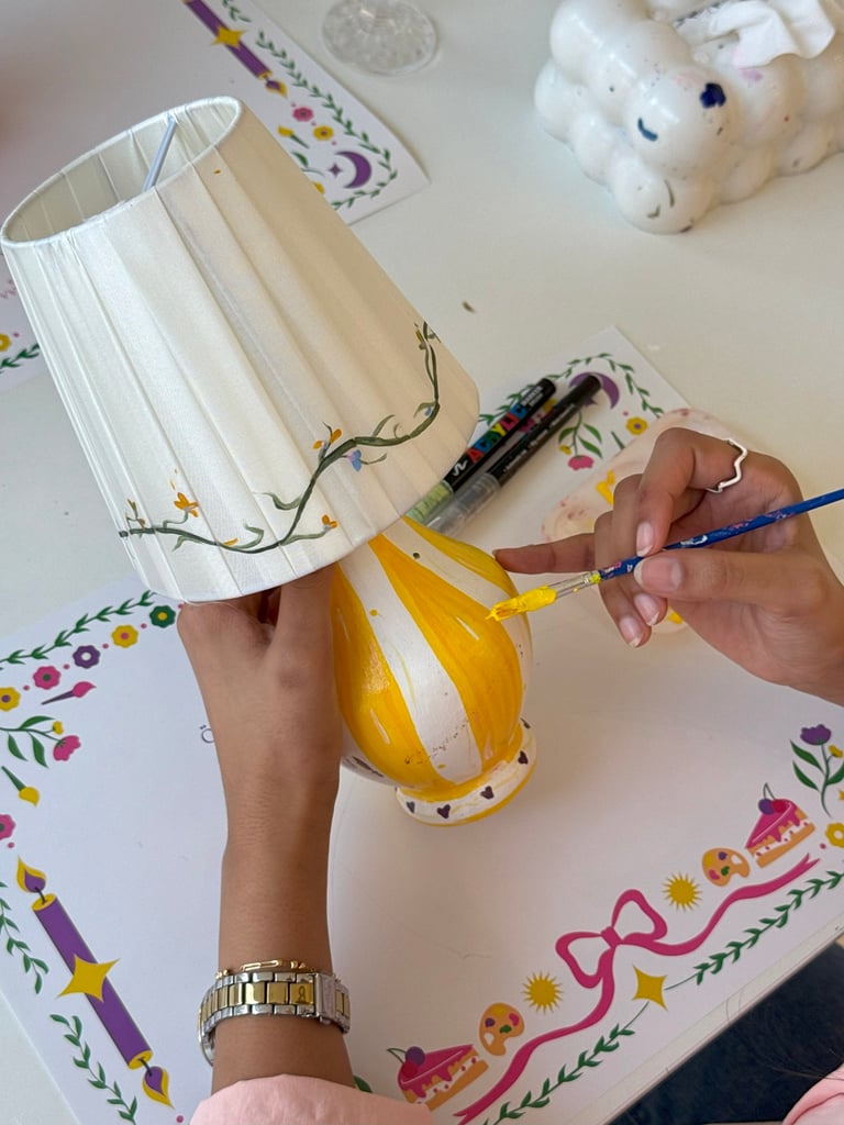الرسم على الأباجورة