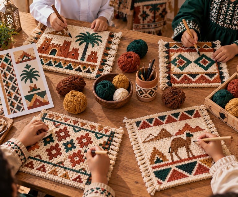 نسيج وطني - الرسم على سجادة