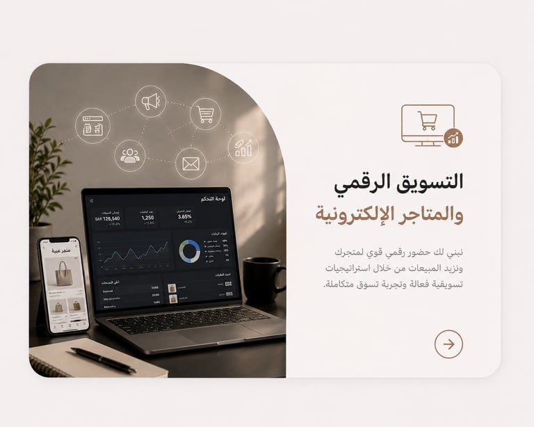 التسويق الرقمي والمتاجر