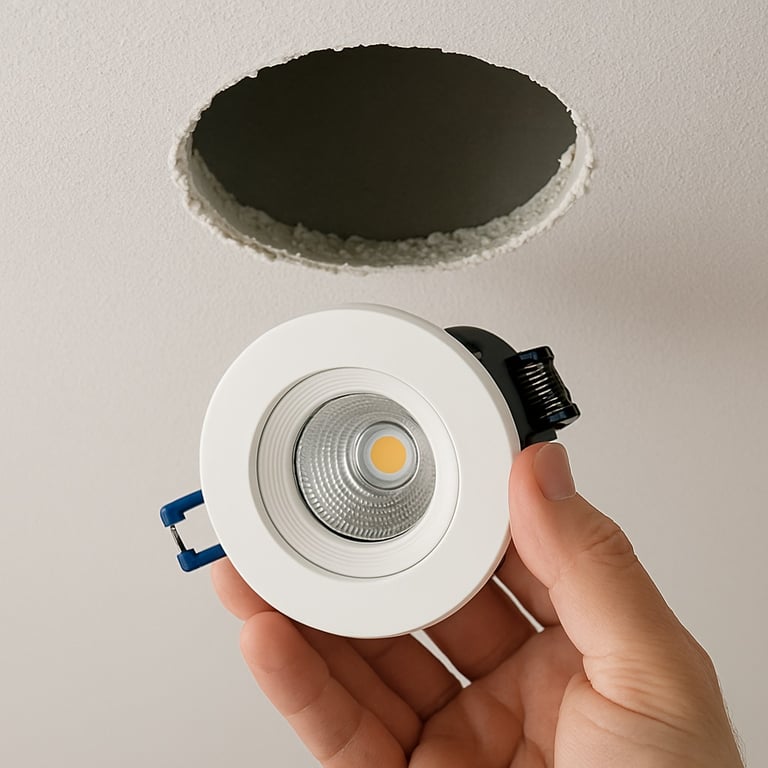 Spotlight Installation with Large Cut-Out