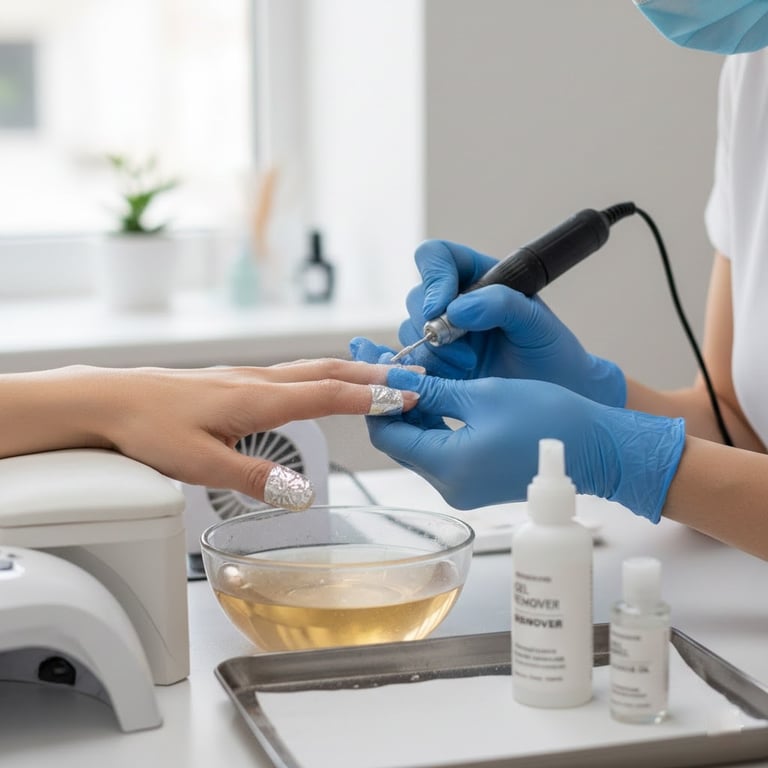 إزالة مناكير جل (Removing gel nail polish)