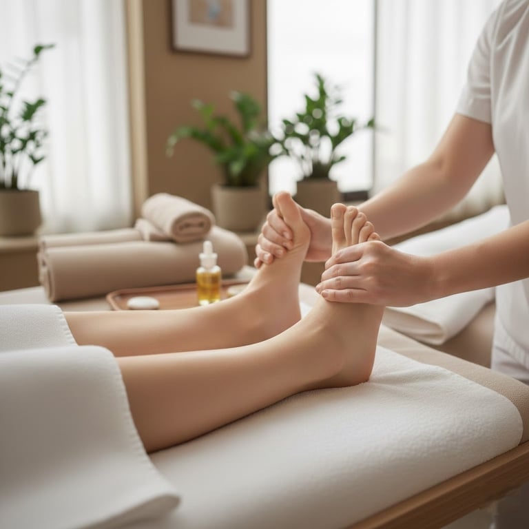 مساج للقدم فقط ريفلكسولوجي (Foot massage only, reflexology)