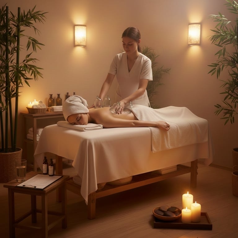 Dry air cupping massage