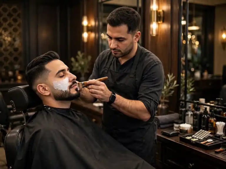 باقة الأزيــَـــن (شعر+ذقن+شمع كامل+عناية فاخرة+معالجة فاخرة)