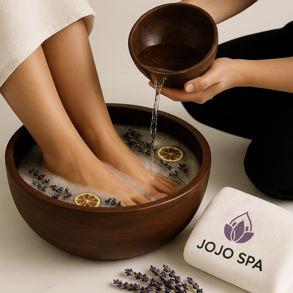 عرض مساج استرخائي 45د + مساج الرفلكسولوجي 30د