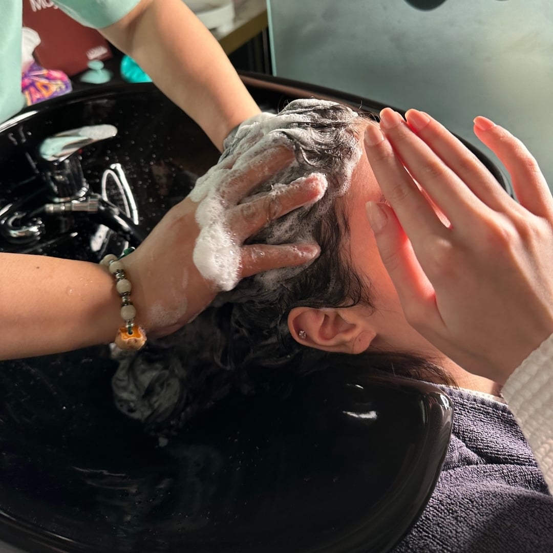 غسيل شعر عادي