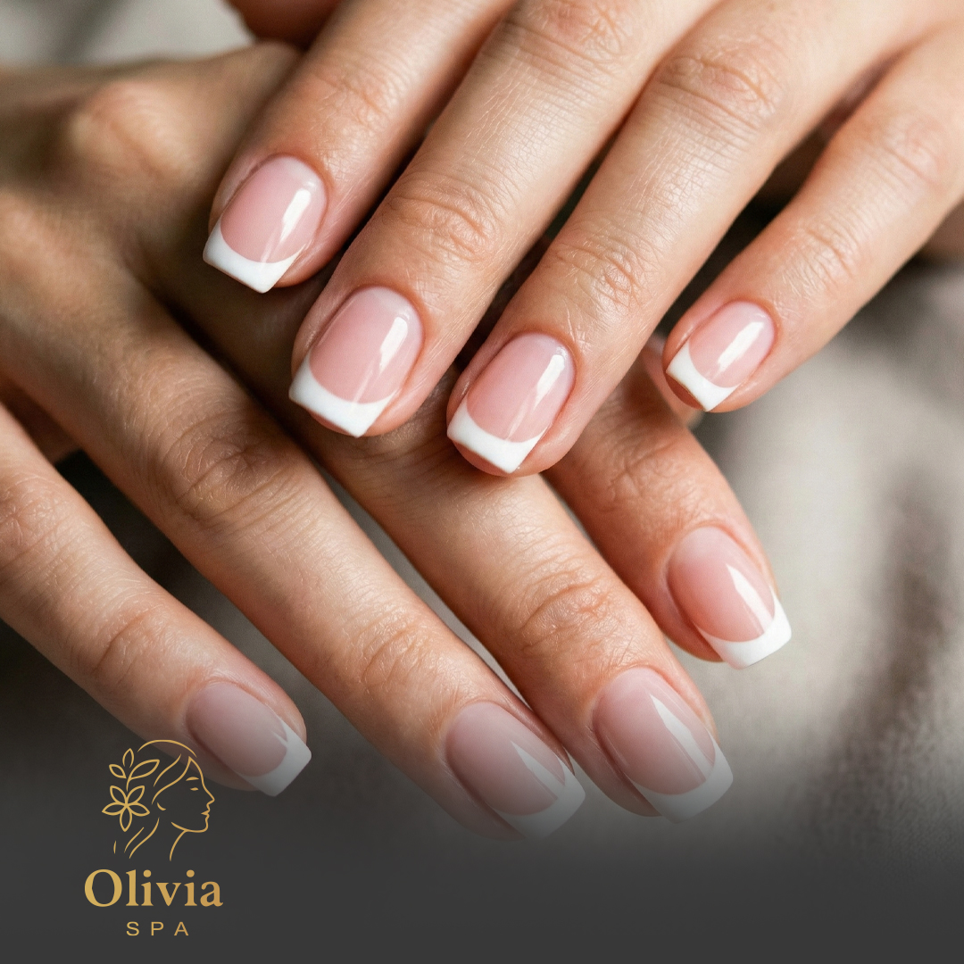 طلاء فرنش أظافر اليدين 