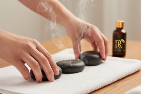 مساج أحجار ساخنة